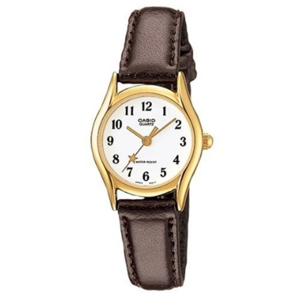 Casio Women’s Gold Tone Analog Watch with Tan Leather Strap - LTP-1094Q-7B8RDF